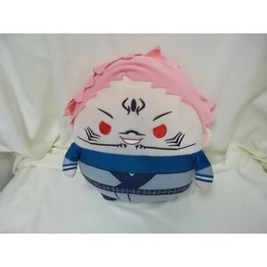 Jujutsu Kaisen Ryomen Sukuna Mochi Plush Round Anime Stuffed Toy Pink Hair